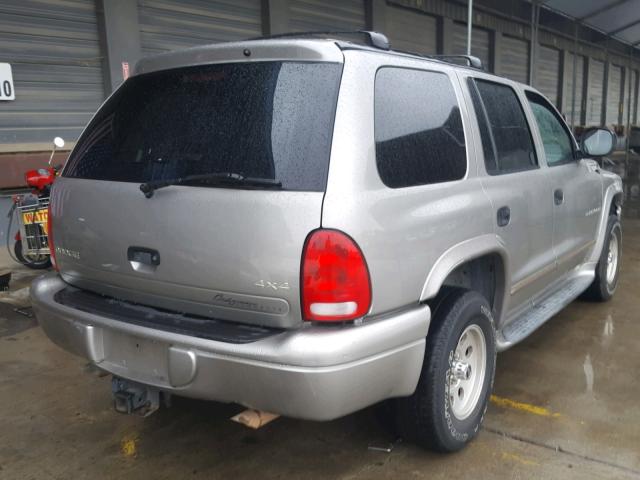 1B4HS28N8YF208769 - 2000 DODGE DURANGO SILVER photo 4