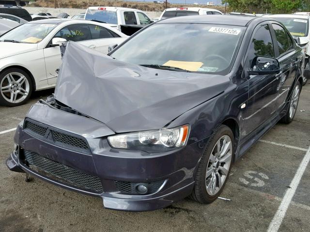 JA32U8FWXBU038787 - 2011 MITSUBISHI LANCER GTS GRAY photo 2