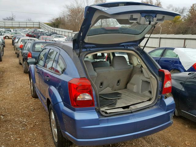 1B3HB48B97D209431 - 2007 DODGE CALIBER SX BLUE photo 3