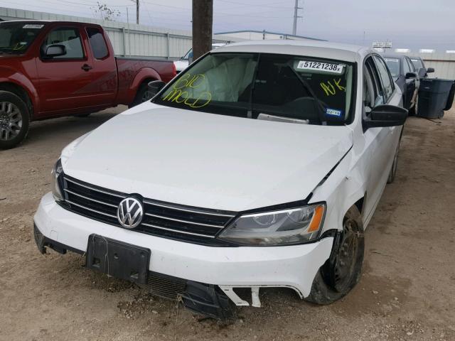 3VW2K7AJ3FM293267 - 2015 VOLKSWAGEN JETTA BASE WHITE photo 2