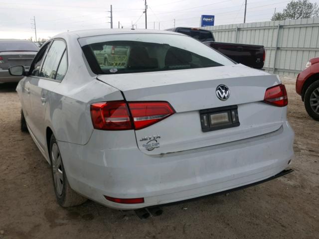 3VW2K7AJ3FM293267 - 2015 VOLKSWAGEN JETTA BASE WHITE photo 3