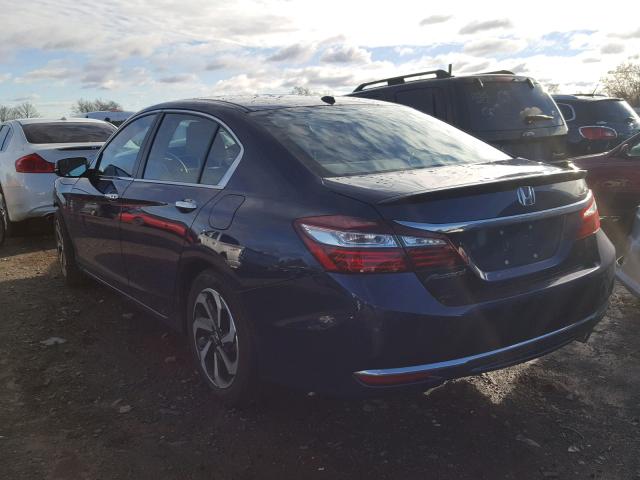 1HGCR2F83HA295873 - 2017 HONDA ACCORD EXL BLUE photo 3