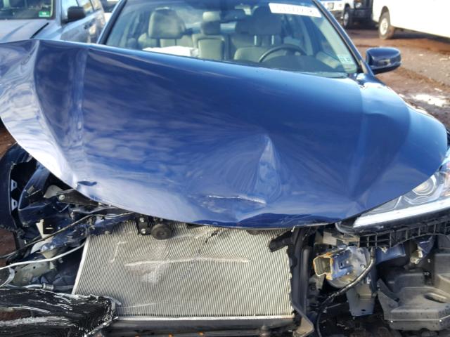 1HGCR2F83HA295873 - 2017 HONDA ACCORD EXL BLUE photo 7