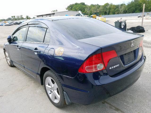 1HGFA16536L086526 - 2006 HONDA CIVIC LX BLUE photo 3