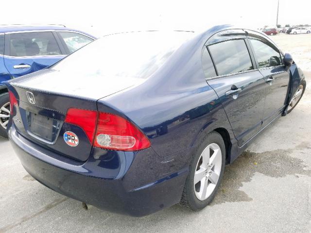 1HGFA16536L086526 - 2006 HONDA CIVIC LX BLUE photo 4