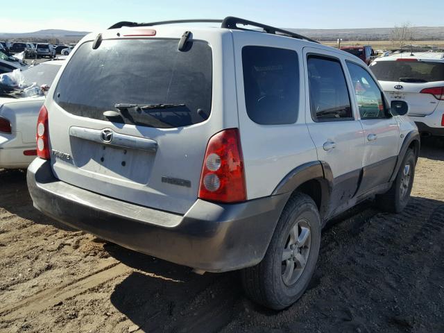 4F2YZ04175KM43723 - 2005 MAZDA TRIBUTE S WHITE photo 4