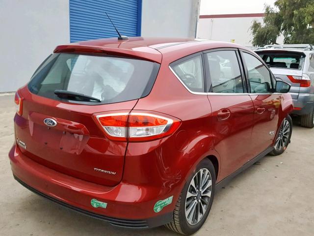 1FADP5FU7HL105879 - 2017 FORD C-MAX TITA RED photo 4