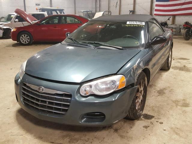 1C3EL75R36N282227 - 2006 CHRYSLER SEBRING GT BLUE photo 2