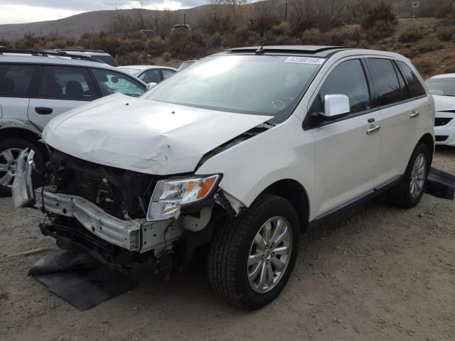 2FMDK48C19BA45022 - 2009 FORD EDGE SEL WHITE photo 2