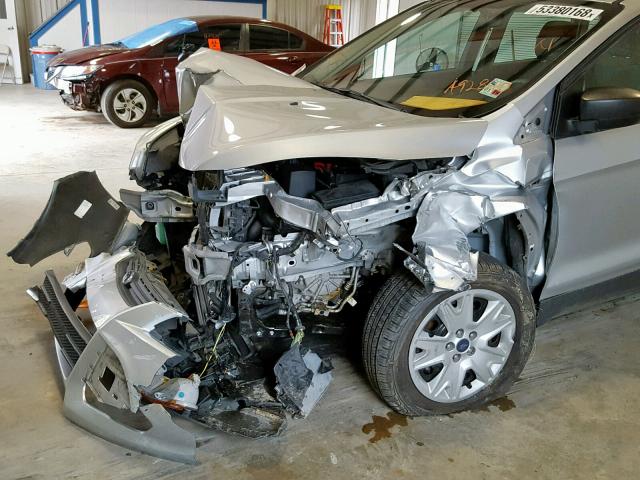 1FMCU0F75EUA92840 - 2014 FORD ESCAPE S SILVER photo 9