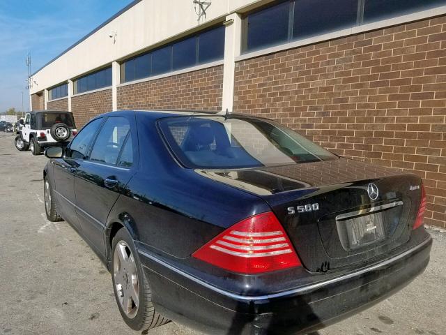 WDBNG84J64A427779 - 2004 MERCEDES-BENZ S 500 4MAT BLACK photo 3