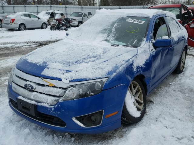 3FAHP0JA0BR215070 - 2011 FORD FUSION SEL BLUE photo 2