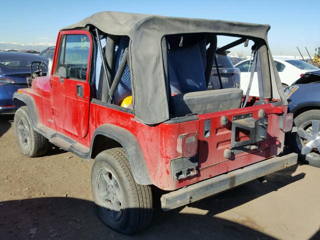 1J4FY29S0PP253981 - 1993 JEEP WRANGLER / RED photo 3