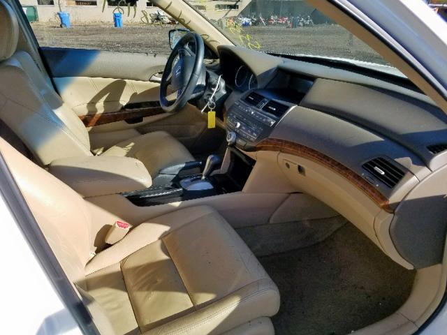 1HGCP26899A197132 - 2009 HONDA ACCORD EXL WHITE photo 5