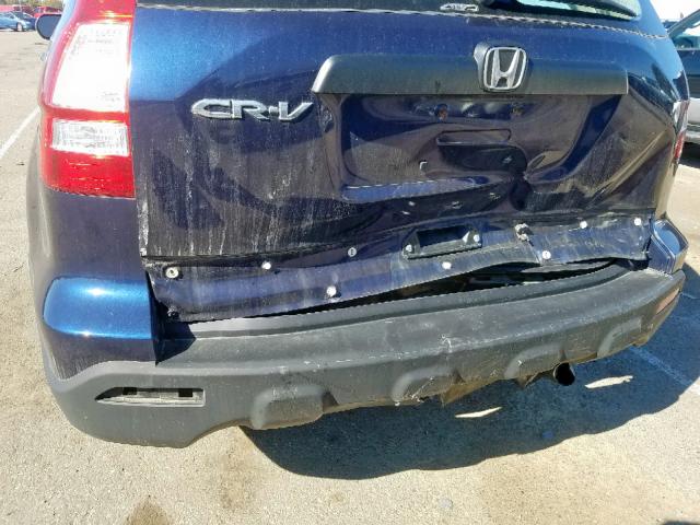 5J6RE48338L042018 - 2008 HONDA CR-V LX BLUE photo 9