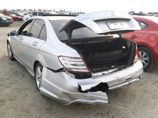 WDDGF4HB8ER317513 - 2014 MERCEDES-BENZ C 250 SILVER photo 3