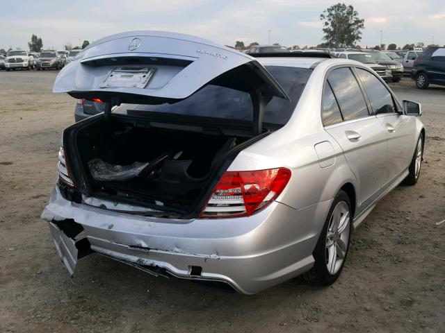 WDDGF4HB8ER317513 - 2014 MERCEDES-BENZ C 250 SILVER photo 4