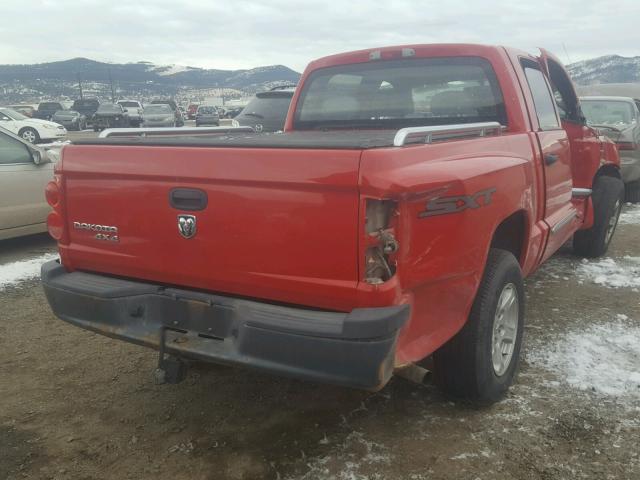 1D7HW28K17S263508 - 2007 DODGE DAKOTA QUA RED photo 4