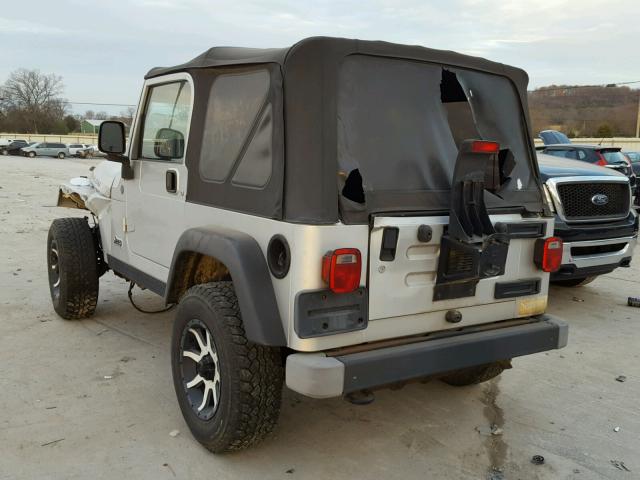 1J4FA69S34P767377 - 2004 JEEP WRANGLER / SILVER photo 3