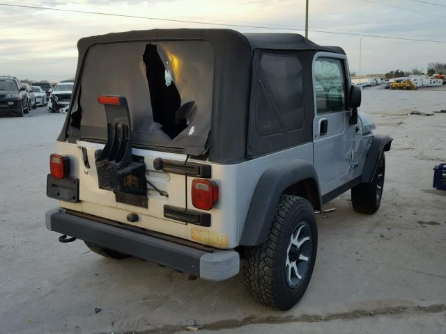 1J4FA69S34P767377 - 2004 JEEP WRANGLER / SILVER photo 4