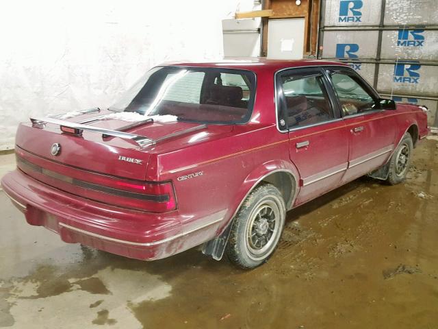 3G4AG55N8PS602452 - 1993 BUICK CENTURY SP MAROON photo 4