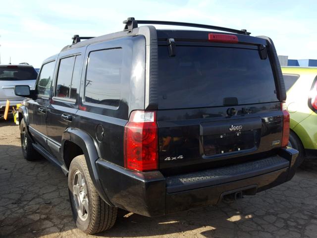 1J8HG48P57C620965 - 2007 JEEP COMMANDER BLACK photo 3
