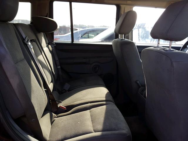 1J8HG48P57C620965 - 2007 JEEP COMMANDER BLACK photo 6