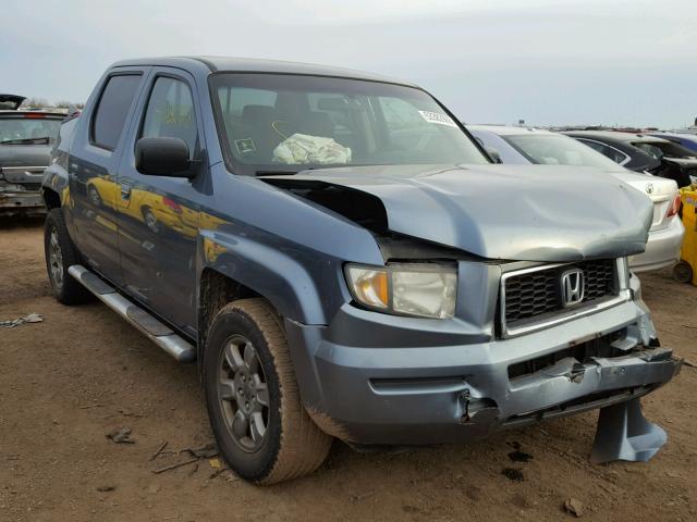 2HJYK16357H529210 - 2007 HONDA RIDGELINE BLUE photo 1