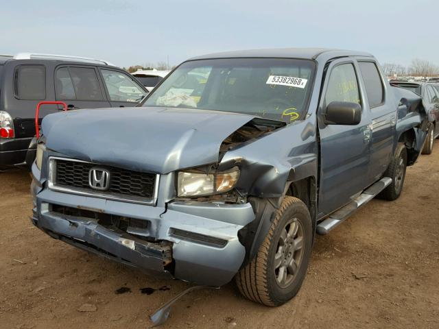 2HJYK16357H529210 - 2007 HONDA RIDGELINE BLUE photo 2