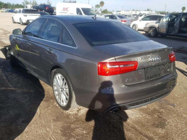 WAUHGAFC0EN146377 - 2014 AUDI A6 PRESTIG CHARCOAL photo 3