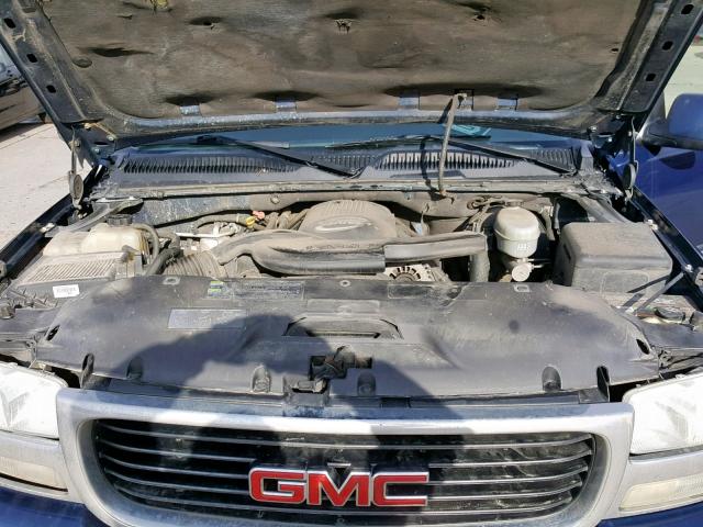 1GKEK13Z63J312178 - 2003 GMC YUKON BLUE photo 7