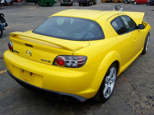 JM1FE17N540105173 - 2004 MAZDA RX8 YELLOW photo 4