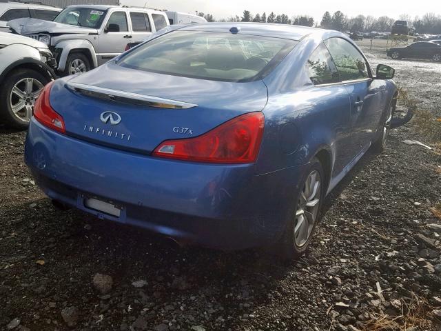 JN1CV6ELXDM980181 - 2013 INFINITI G37 BLUE photo 4