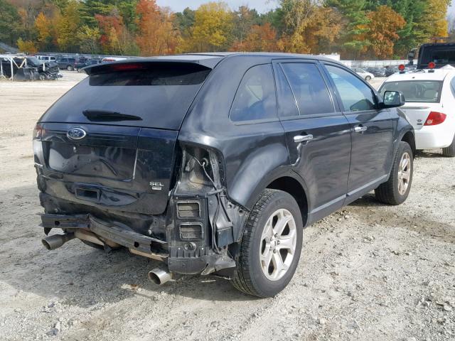 2FMDK4JC0BBA74155 - 2011 FORD EDGE SEL BLACK photo 4