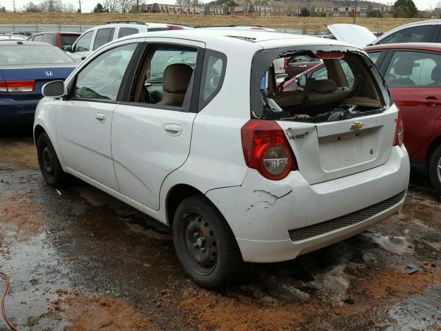 KL1TD6DE8BB149068 - 2011 CHEVROLET AVEO LS WHITE photo 3