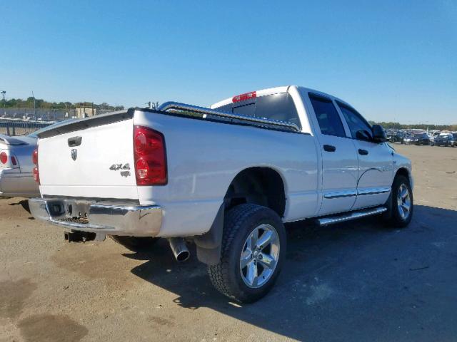 1D7HU18207S211142 - 2007 DODGE RAM 1500 S WHITE photo 4