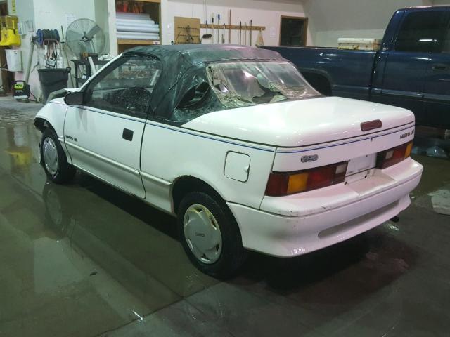 JG1MR3363MK604752 - 1991 GEO METRO LSI WHITE photo 3