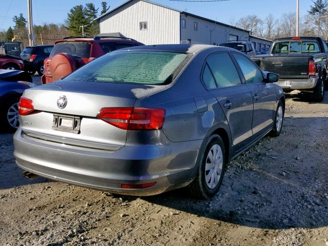3VW2K7AJ7FM423812 - 2015 VOLKSWAGEN JETTA BASE 灰色 照片 4