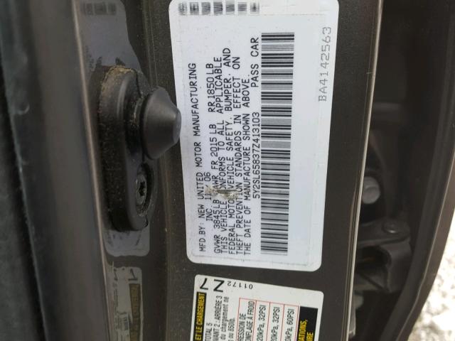 5Y2SL65837Z413103 - 2007 PONTIAC VIBE GRAY photo 10