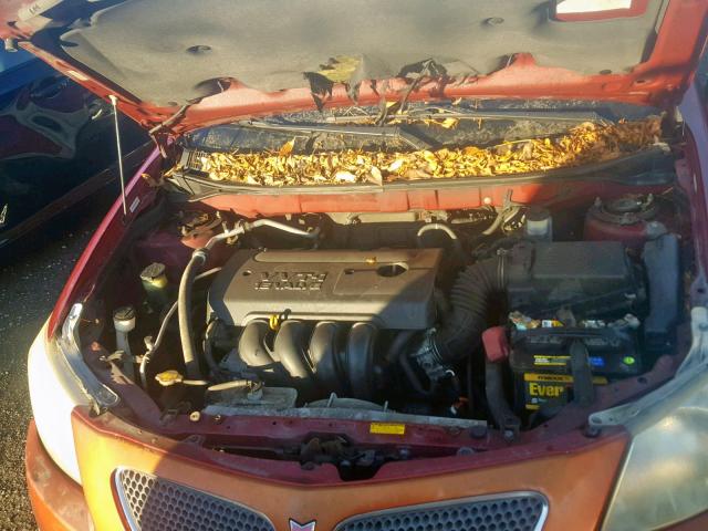 5Y2SL65806Z403322 - 2006 PONTIAC VIBE ORANGE photo 7