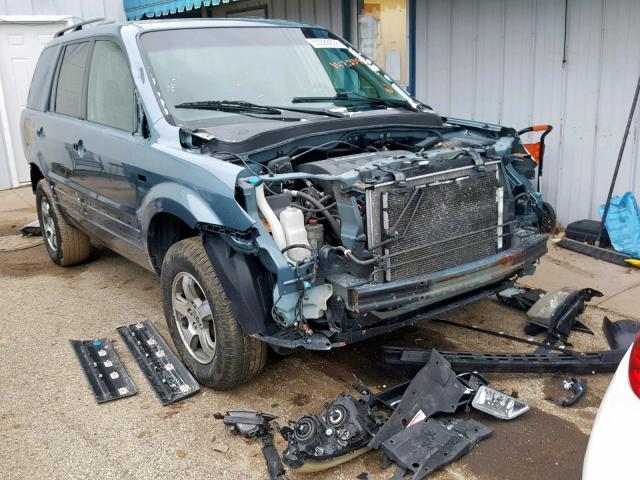 5FNYF18358B008114 - 2008 HONDA PILOT SE BLUE photo 1