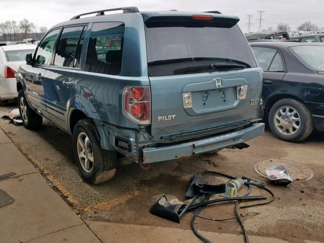 5FNYF18358B008114 - 2008 HONDA PILOT SE BLUE photo 3