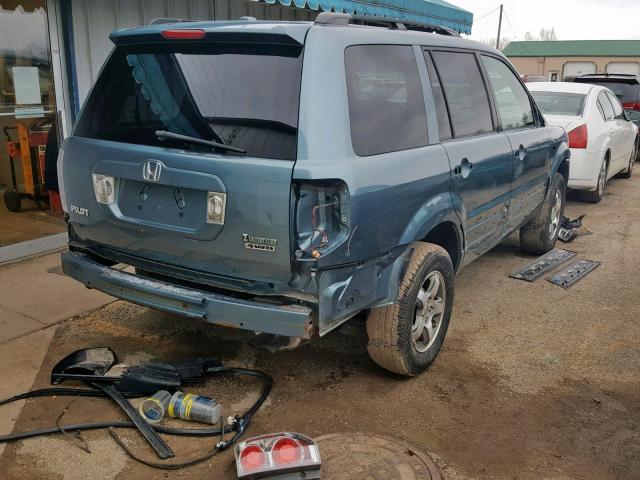 5FNYF18358B008114 - 2008 HONDA PILOT SE BLUE photo 4