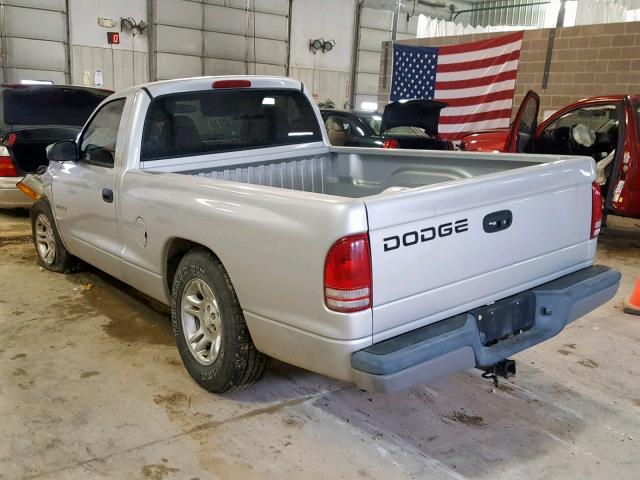 1B7FL26XX1S273633 - 2001 DODGE DAKOTA GRAY photo 3