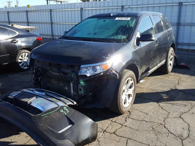 2FMDK3JC1DBA44451 - 2013 FORD EDGE SEL BLACK photo 2