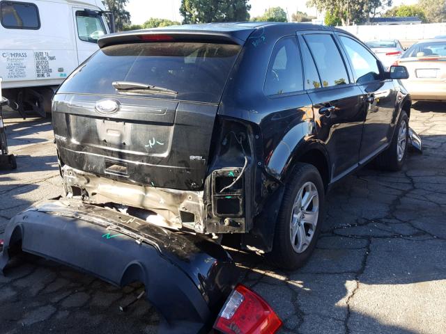 2FMDK3JC1DBA44451 - 2013 FORD EDGE SEL BLACK photo 4