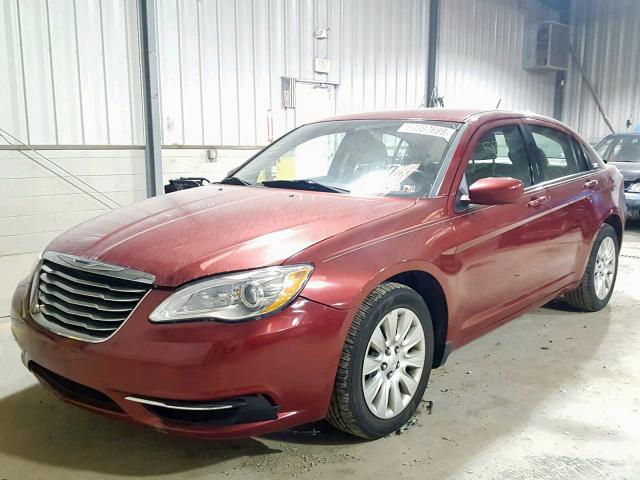 1C3CCBAB3EN209733 - 2014 CHRYSLER 200 LX BURGUNDY photo 2