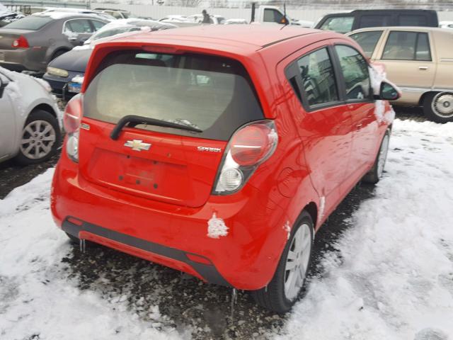 KL8CB6S9XDC588279 - 2013 CHEVROLET SPARK LS RED photo 4