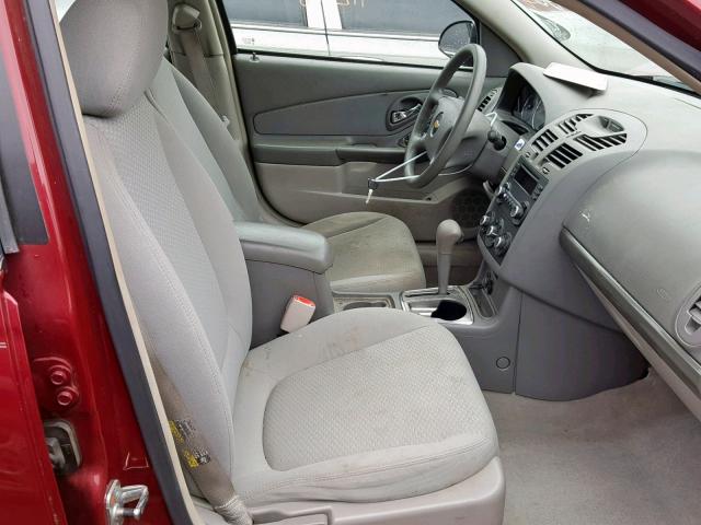 1G1ZS58F17F300735 - 2007 CHEVROLET MALIBU LS 勃艮第红 照片 5