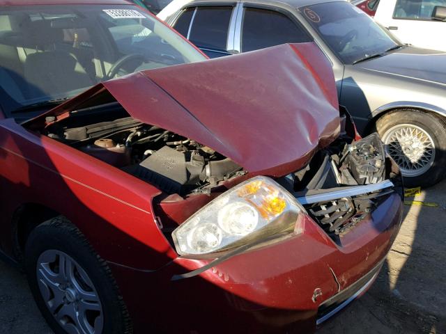 1G1ZS58F17F300735 - 2007 CHEVROLET MALIBU LS 勃艮第红 照片 9